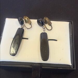 Elegant Black and Gold Earrings